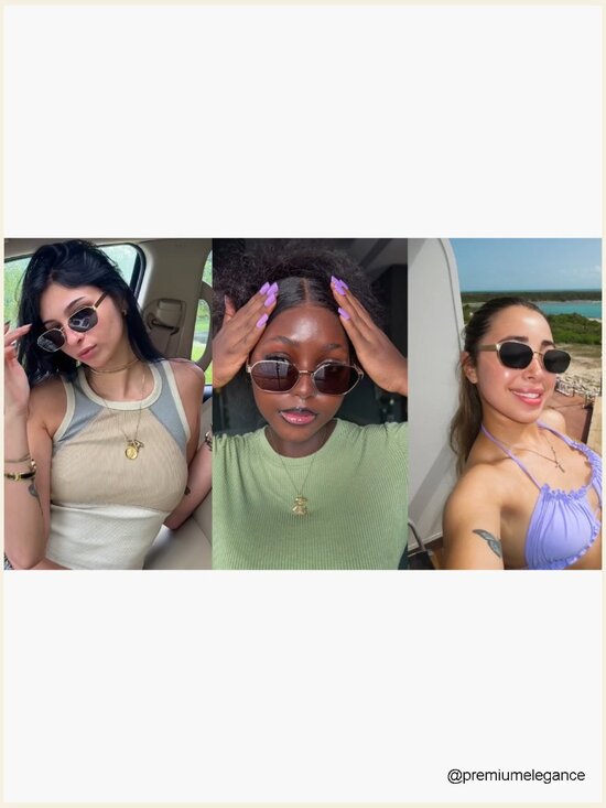 Polarized Hexagon Sunglasses with UV400 Protection Retro Rectangle Shades main image 4